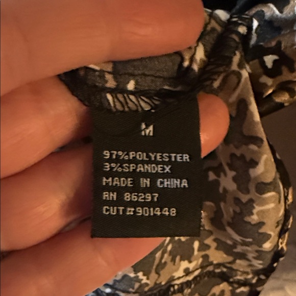 BCBGMaxAzria Black & Gold Ruched Satin Blouse - Picture 8 of 8